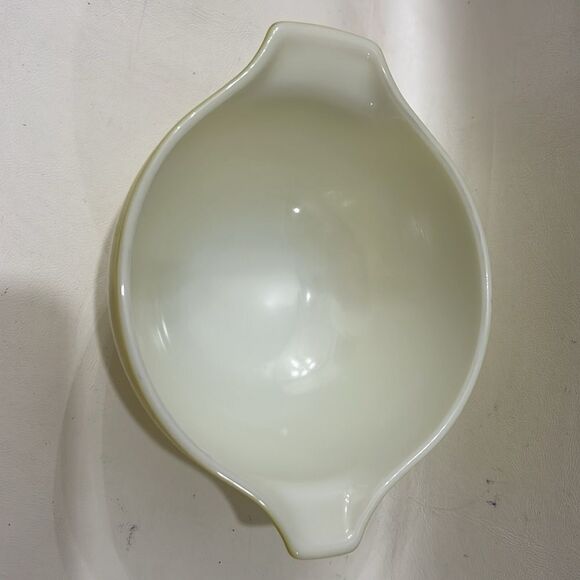 Pyrex Verde Advocada Green White Cinderella Mixing Bowl Set 3 Nesting Ovenware - Picture 11 of 17